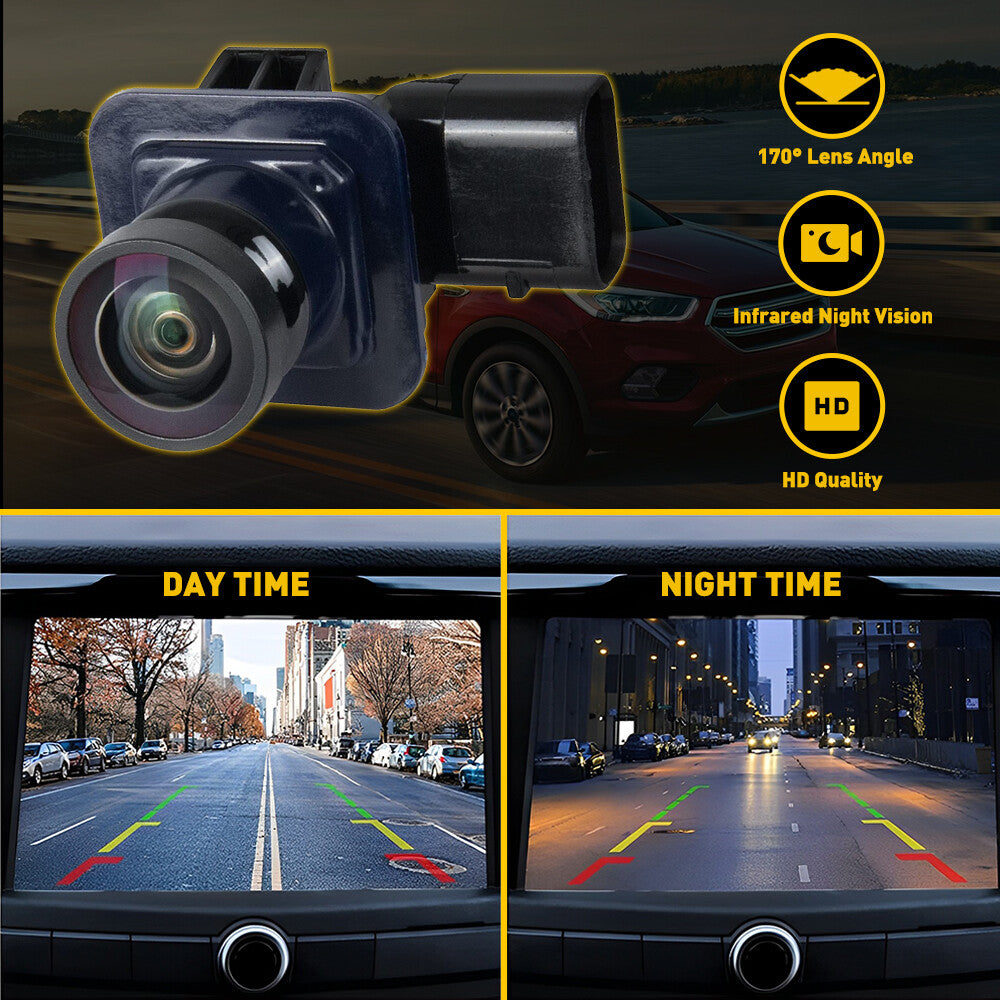 EJ5Z-19G490-A Black Rearview Backup Camera Suitable for 2014, 2015, and 2016 for Ford Escape