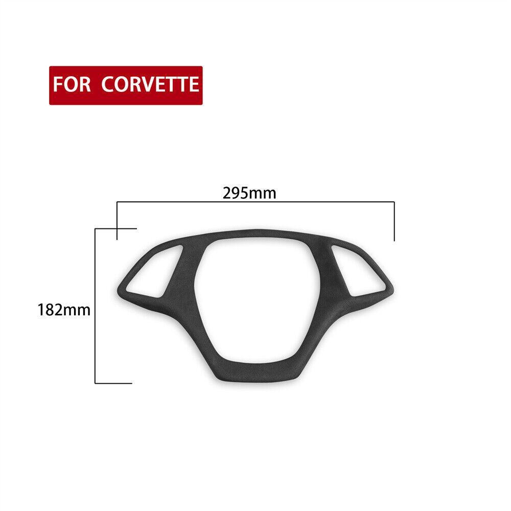 Suede Black Gray Steering Wheel Button Frame Cover for Chevrolet for Corvette C7 14+