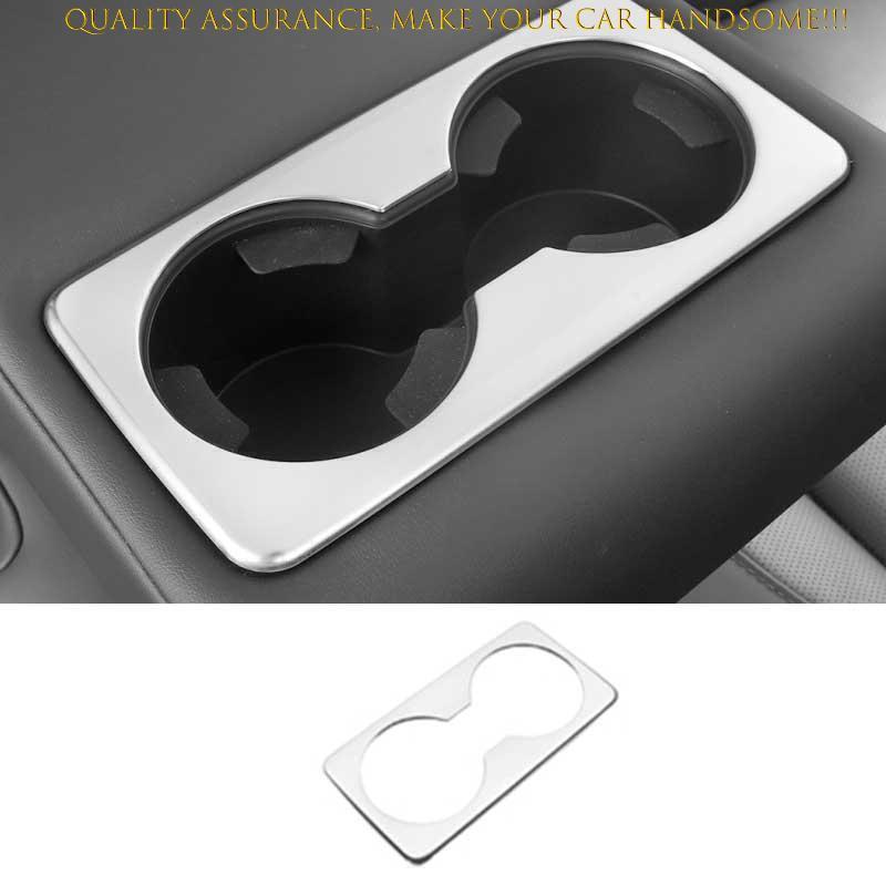 for Mazda 3 Axela 2019-23 Silver Stainless Rear Armrest Water Cup Holder Trim 1X