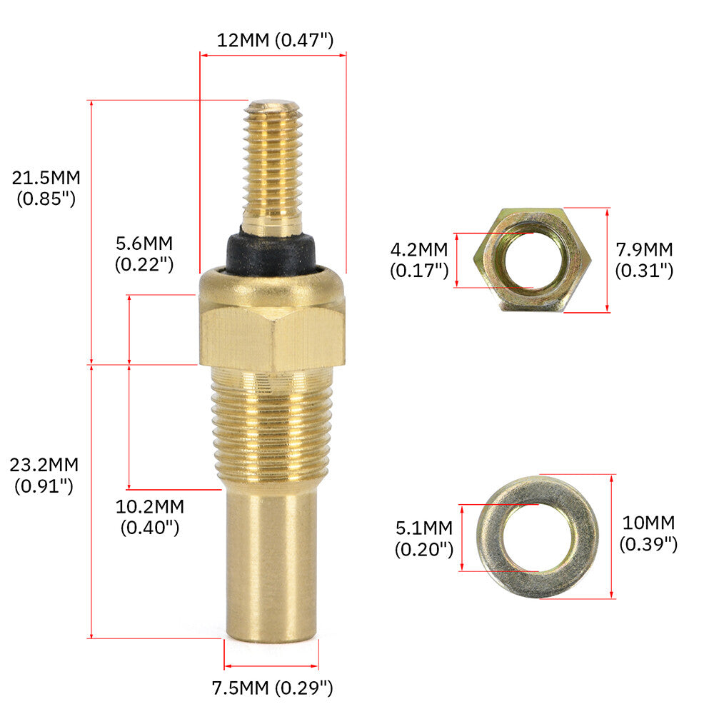 Water Coolant Oil Temp Temperature 1/8 NPT Electrical Sender Sending Sensor Unit