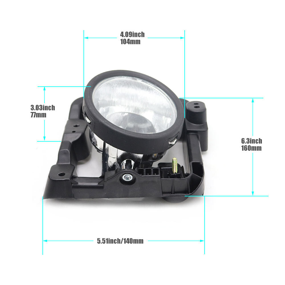 2PCS LH+RH Fog Driving Light Lamp w/Cover for Acura TSX 2.4-3.5L 2009 2010 NEW