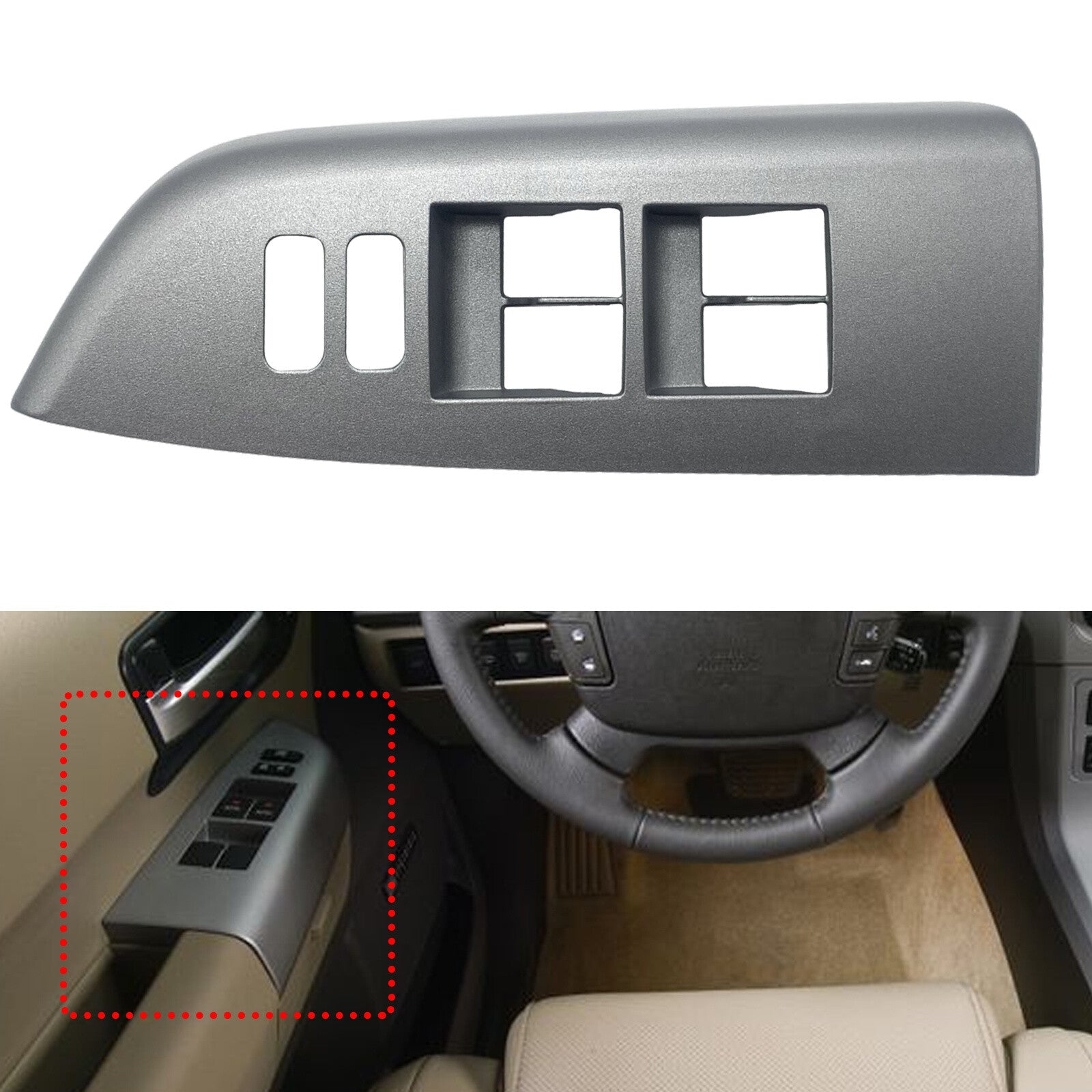 NEW DRIVER DOOR WINDOW SWITCH BEZEL 74232-0C100 FIT for TOYOTA SEQUOIA TUNDRA AT