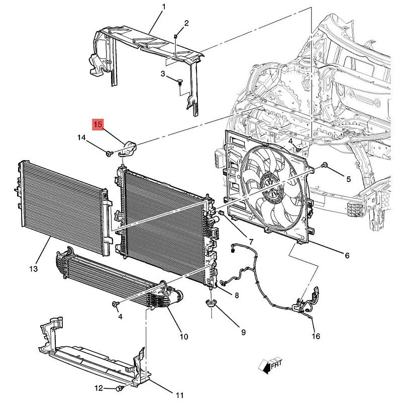 for GMC Terrain for Chevrolet Equinox Upper Support Bracket Equinox Terrain Radiator