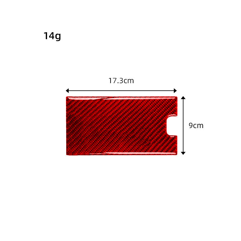 Red Carbon Fiber Center Control Storage Cover Trim for Honda S2000 2004-2009