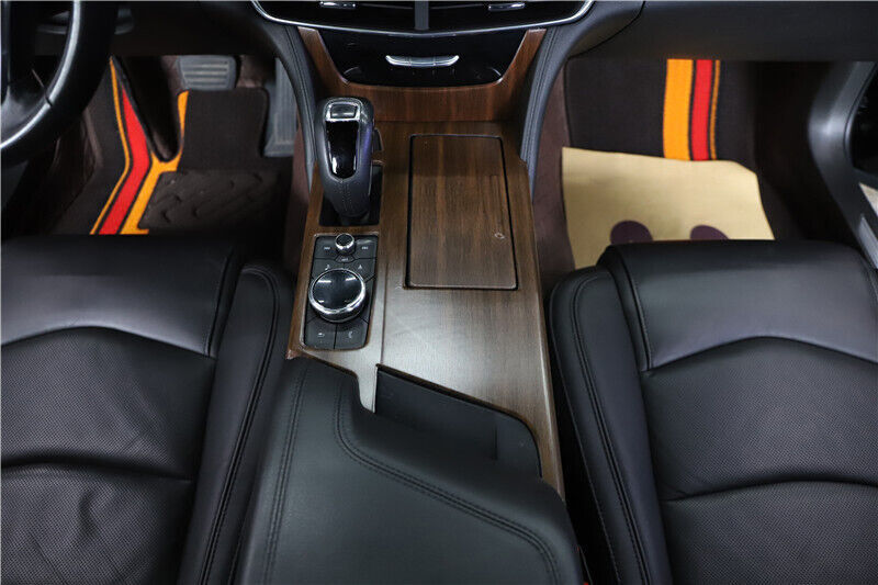 Console Gear Shift Frame Cover Trim 2X Fit for Cadillac CT6 2016-2020 Wood Grain