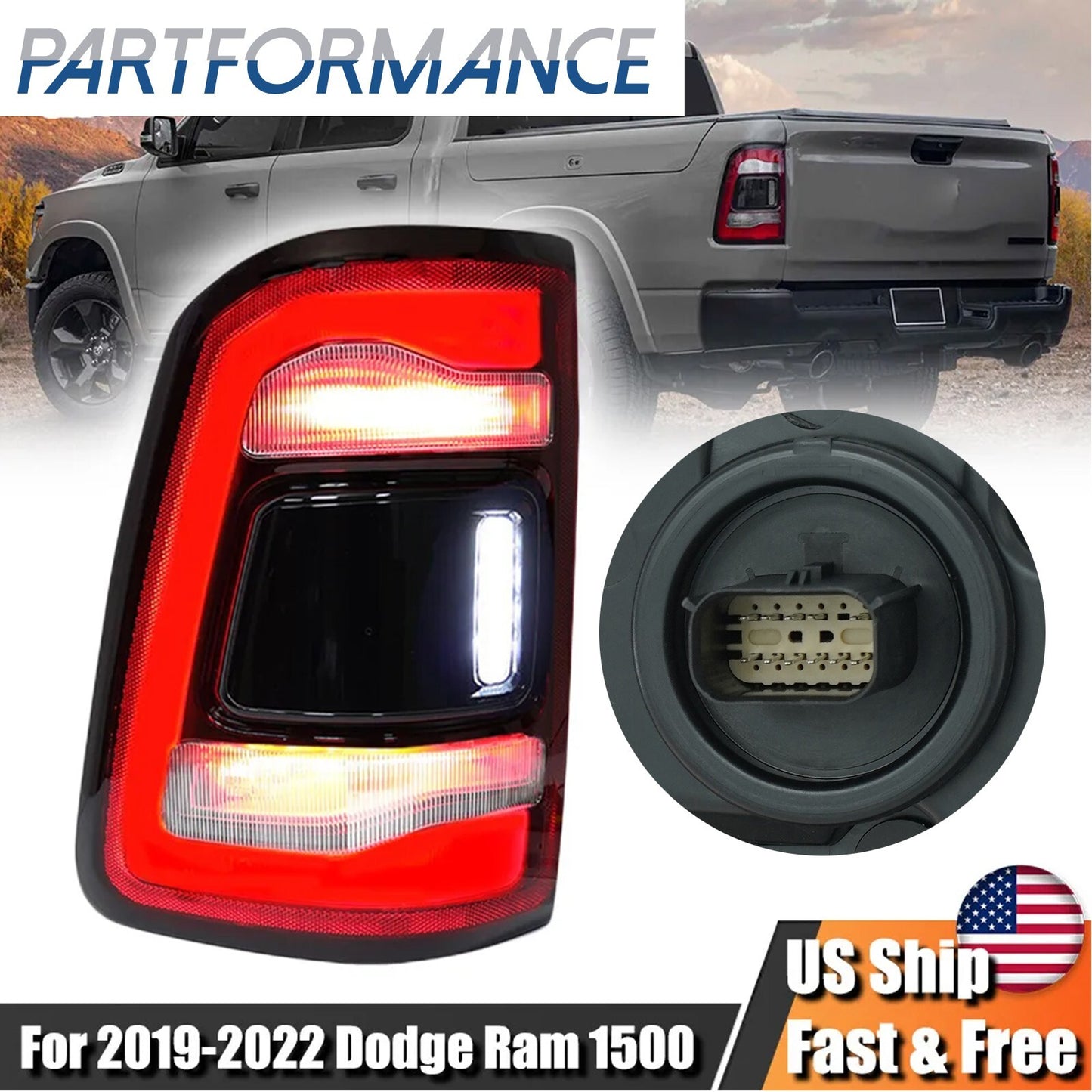 Blind Spot Ready for 2019-2023 for Ram 1500 Black with LED Taillights - Drive
