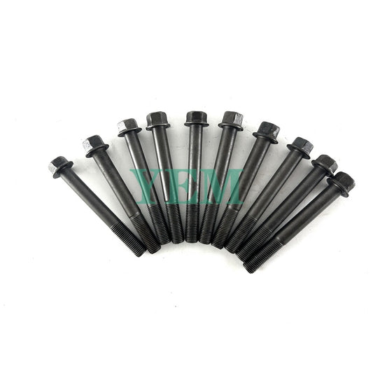 1 Set Engine Head Bolt 10pcs For Yanmar 2TNV70 Engine 2TNV70 Cylinder Head Bolt