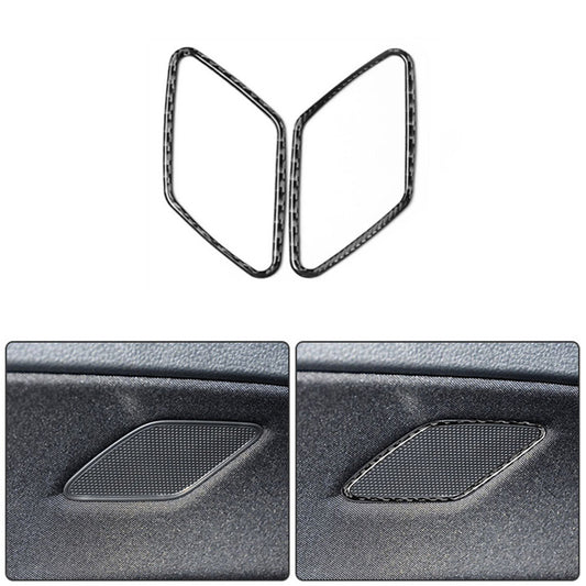 Carbon Fiber Door Speaker LoudSpeaker Trim Cover for VW for Golf 7 MK7 2014-2019