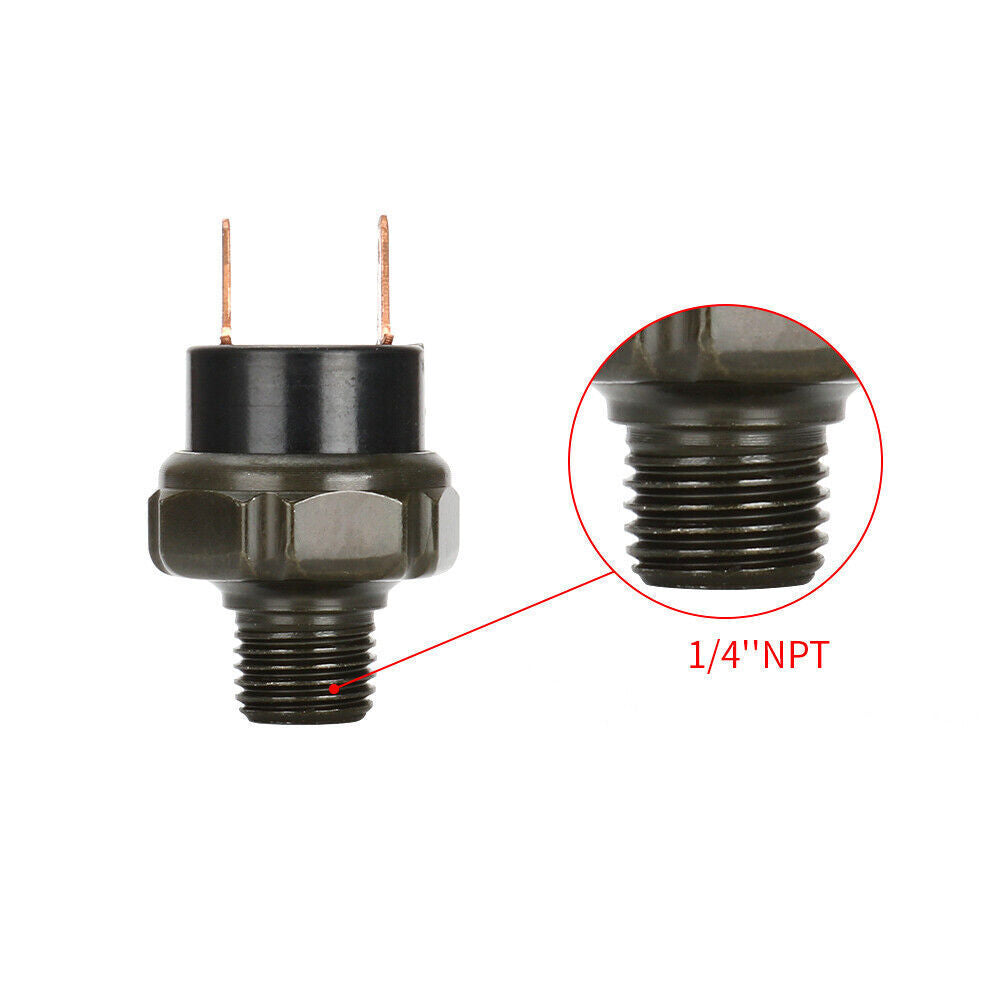 120-150PSI Air Pressure Switch Tank Mount Thread 1/4 NPT 12V/24V For Train Horn