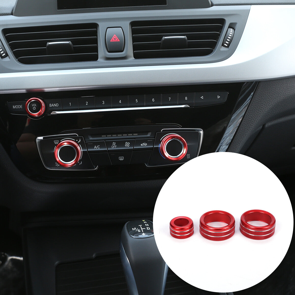 3 Red steel internal instrument tachometer decorative ring for Toyota Tacoma 11-14 USA