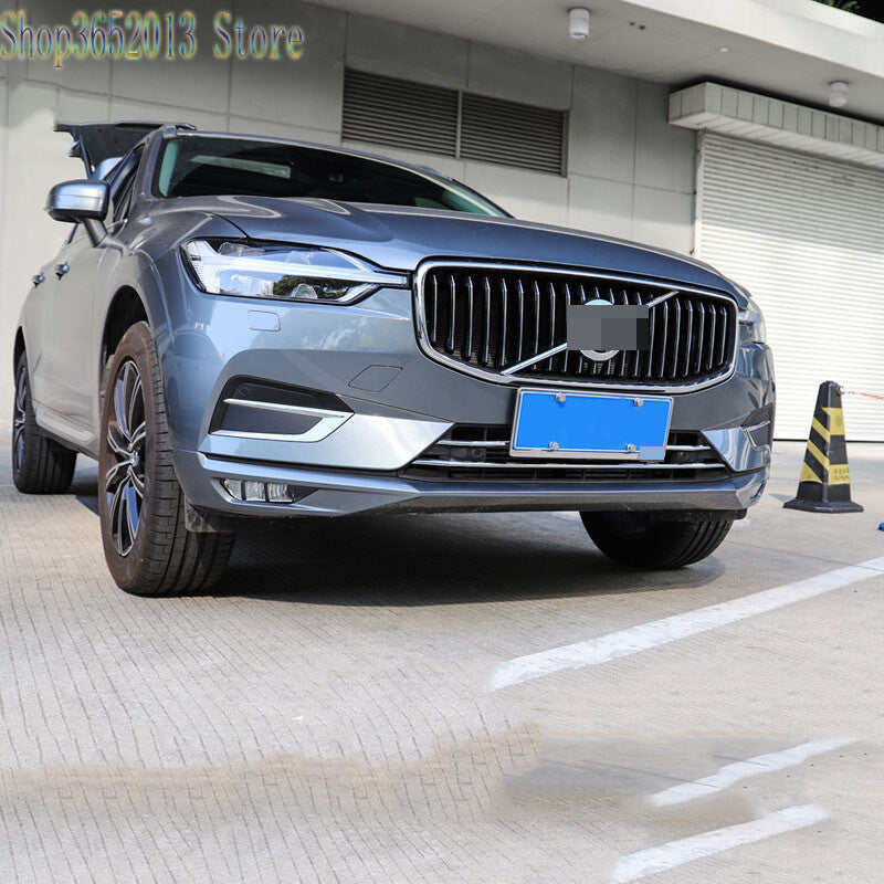 for Volvo XC60 2018-2021 Chrome Front Bottom Bumper Grille Molding decor Trim