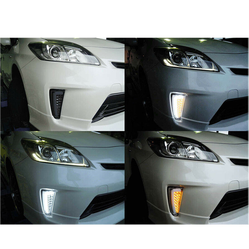 White Front Bumper foglamp Turn Signal Lamp for Toyota Prius 30 Series 2012-2014
