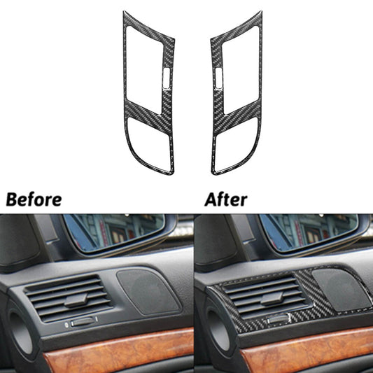 2Pcs Carbon Fiber Side Air Outlet Vent Cover Trim Frame for BMW M5 E39 1998-2003
