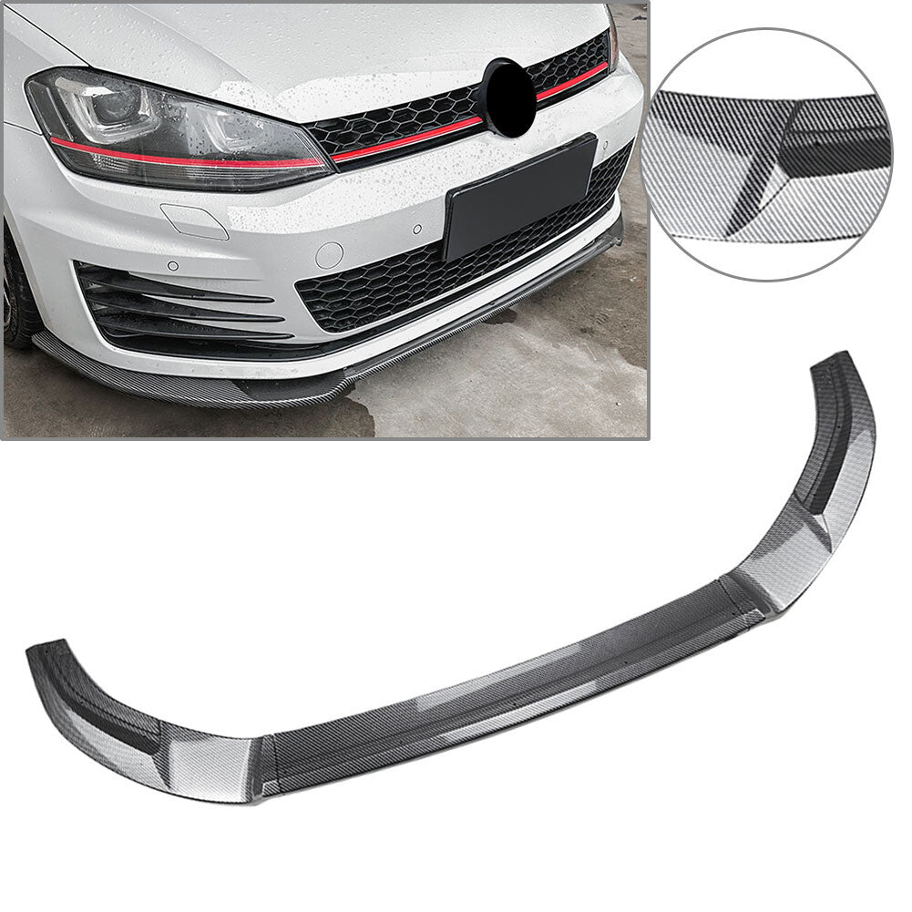 for Volkswagen for Golf /R-Line 14-20 Front Bumper Splitter Spoiler Lip Black