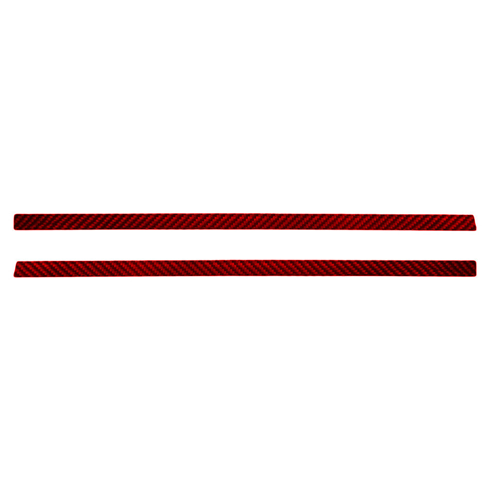 Red Carbon Fiber Rear Door Panel Strips Cover Trim for Honda Ridgeline 2017-2020
