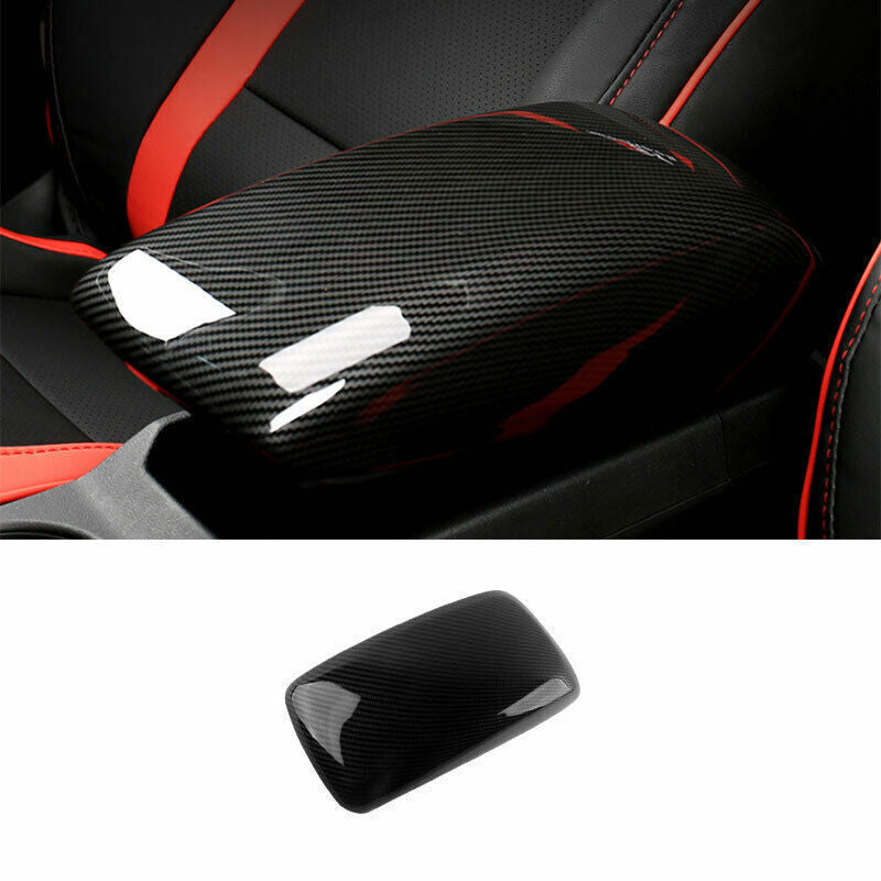 for Audi A3 2022-23 Carbon Fiber Style Central Console Storage Box Cover Trim 1X