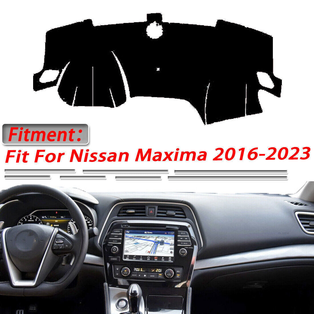 1X Inner Dashboard Dash Mat Non-slip DashMat Sun Shade for Nissan Maxima 16-2023