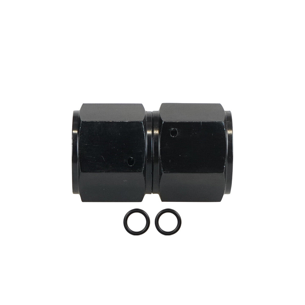 10AN to 10AN Female Straight Swivel Coupler Union Fitting Adapter Aluminum Black
