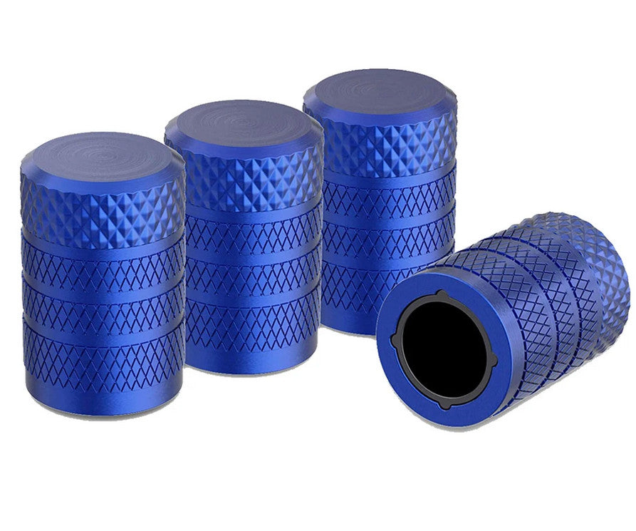 4-piece car tire valve cover rod air dust cover blue universal for Alfa Romeo