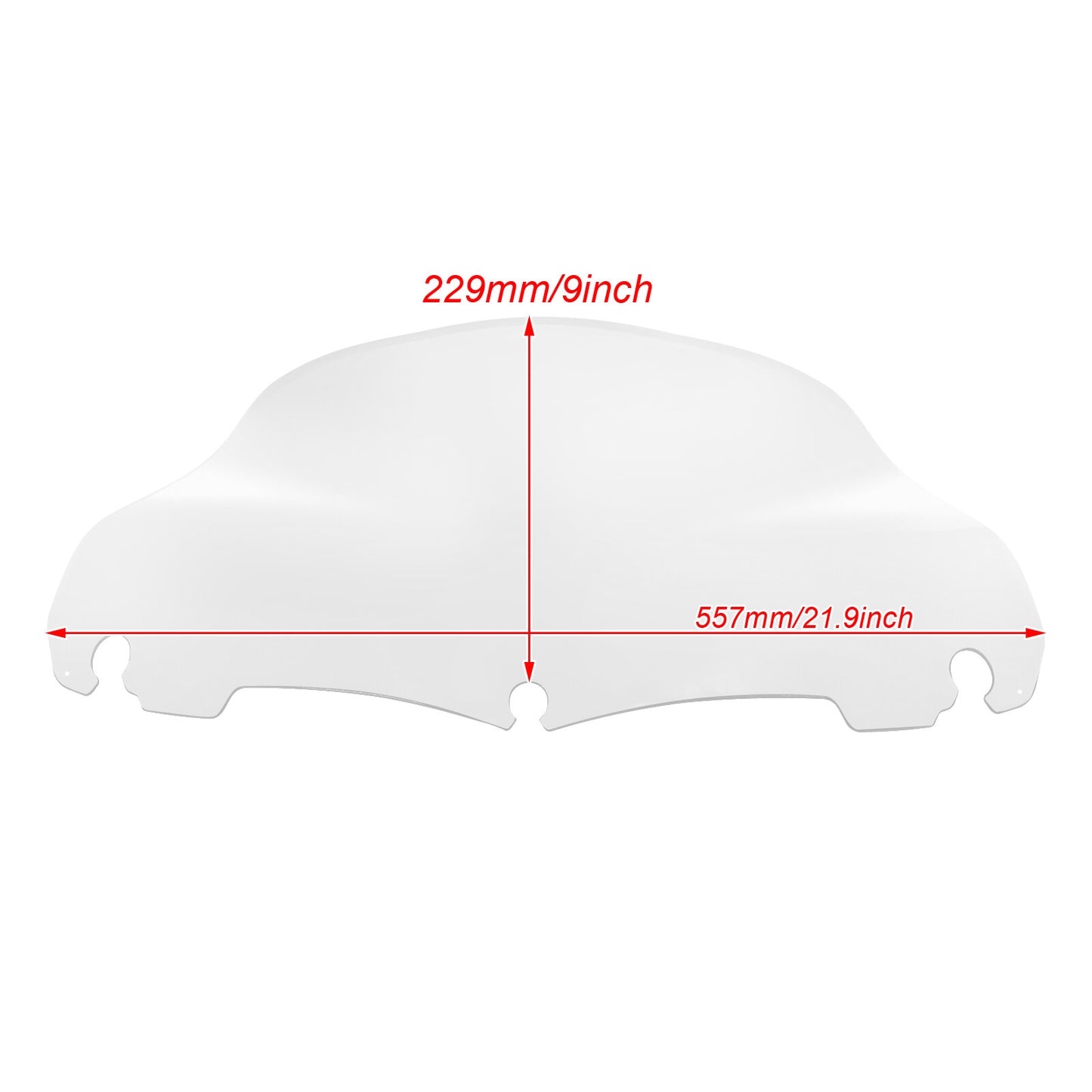 Clear 9 Wave Windshield Windscreen Fit for Harley Electra Street Glide 14-2023