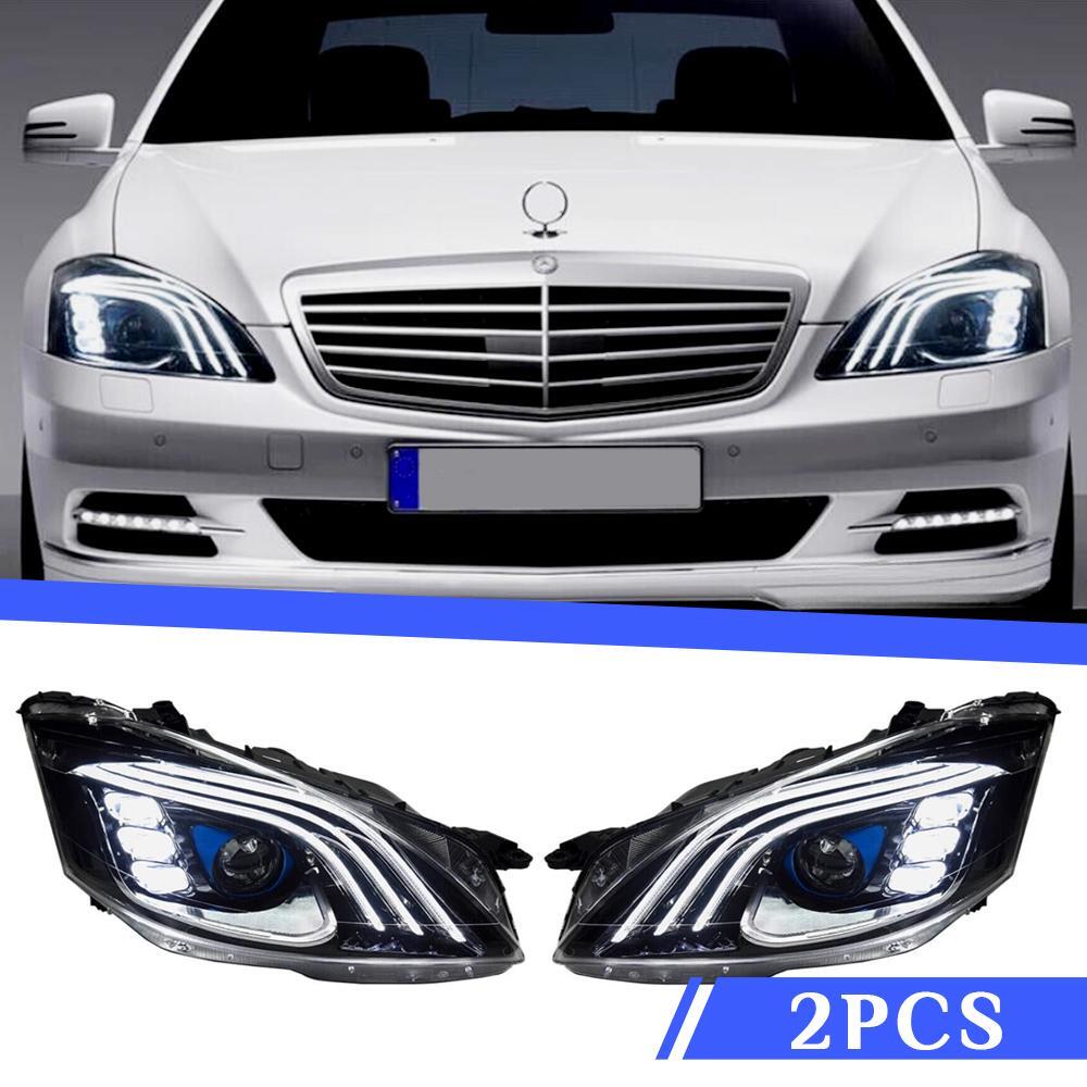 for Benz S-class W221 LED DRL Headlights Double Beam Lens Projector 2006-2012