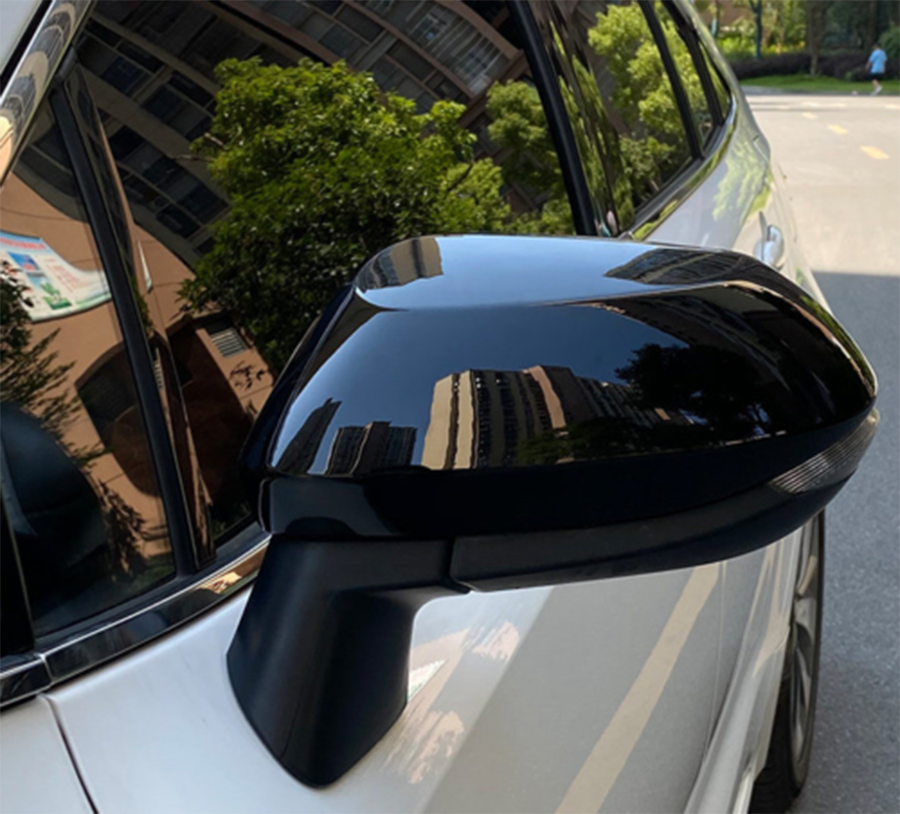 2X for Toyota 2019-2023 for Corolla Piano Black Side Door Rearview Mirror Cover Trim