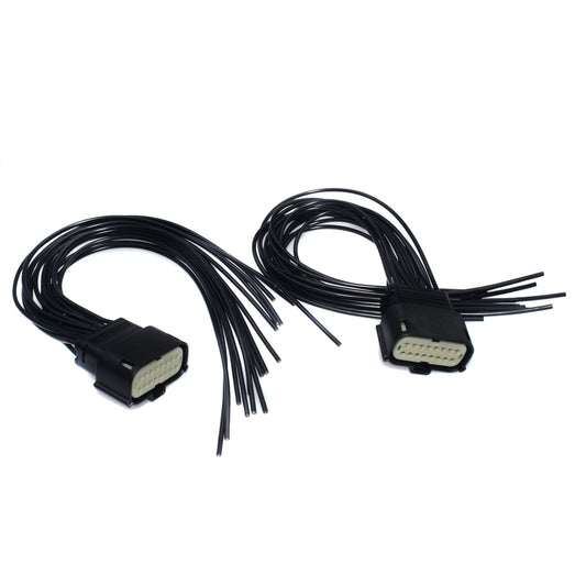 2-Piece Headlight Wiring Harness (16-Pin) for Jeep Grand Cherokee Xenon HID SRT LED