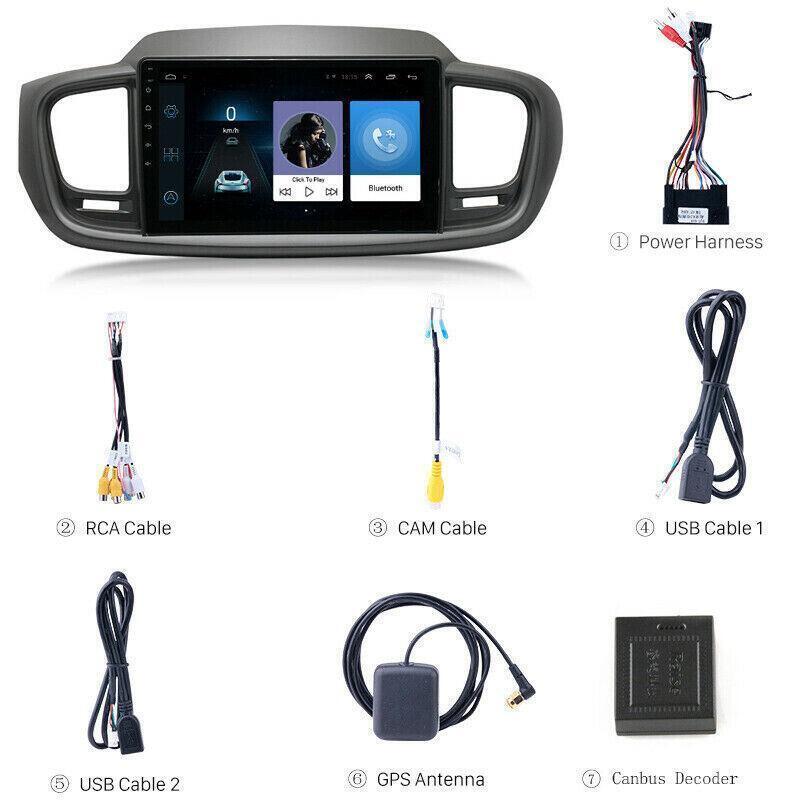 10.1 Carplay DSP Android 10.1 Radio Stereo GPS Navigation for Kia Sorento 15-18