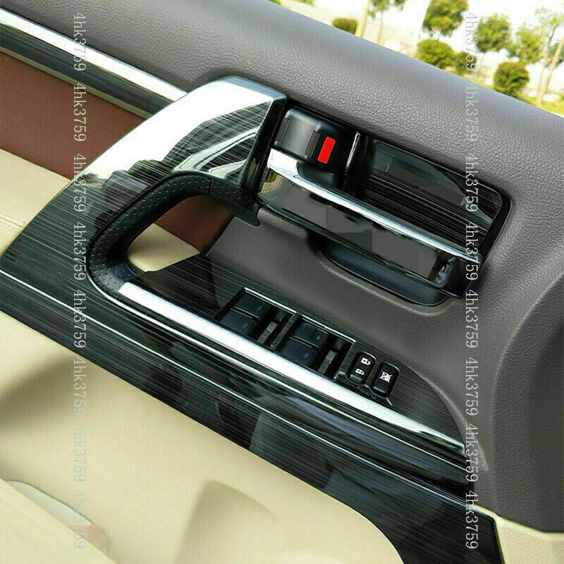for Toyota for Land Cruiser LC200 2016-2021 Black Inner Door Handle Decor Trim Strip