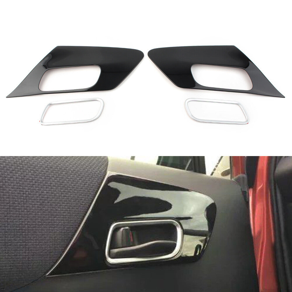 Interior Door Handle Bowl Cover Frame Trim ABS Black Fit for Toyota Sienta 2016-2018
