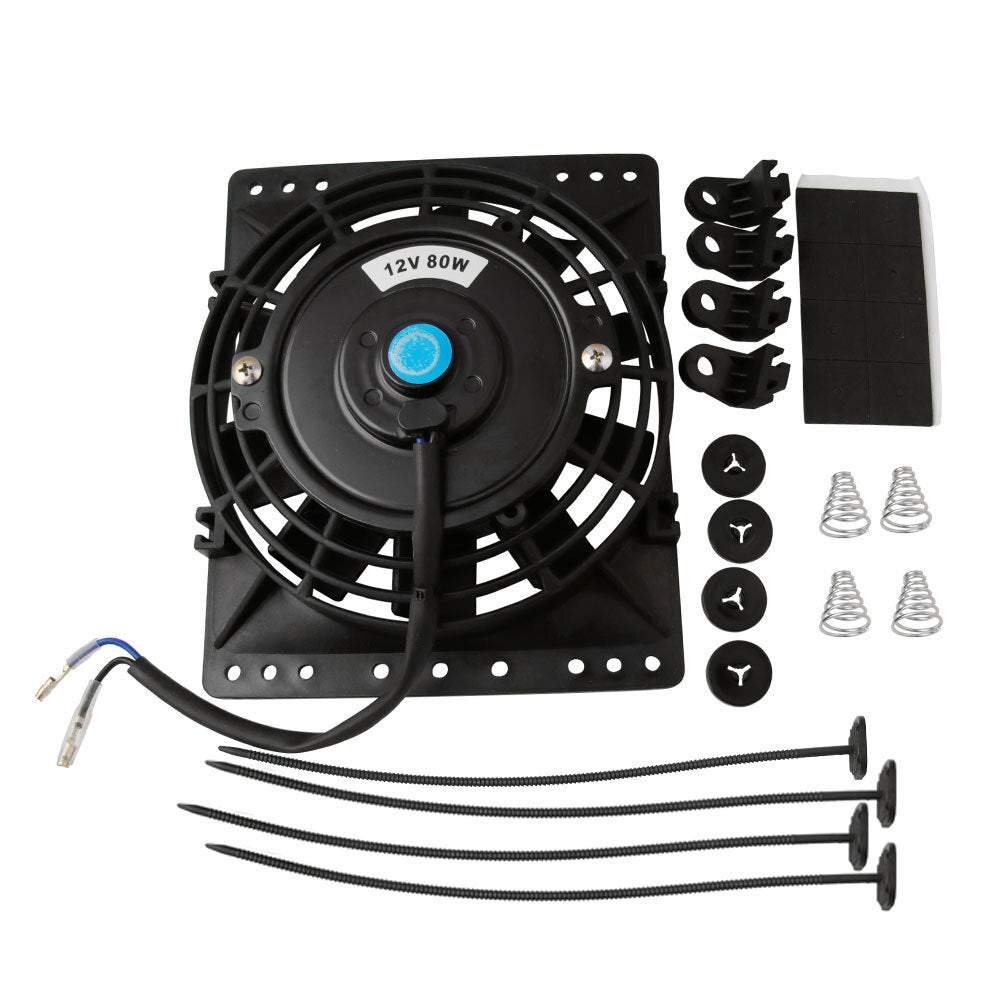 6inch Slim Electric Fan Radiator Cooling FansMount Universal Pull Push 12V 80W