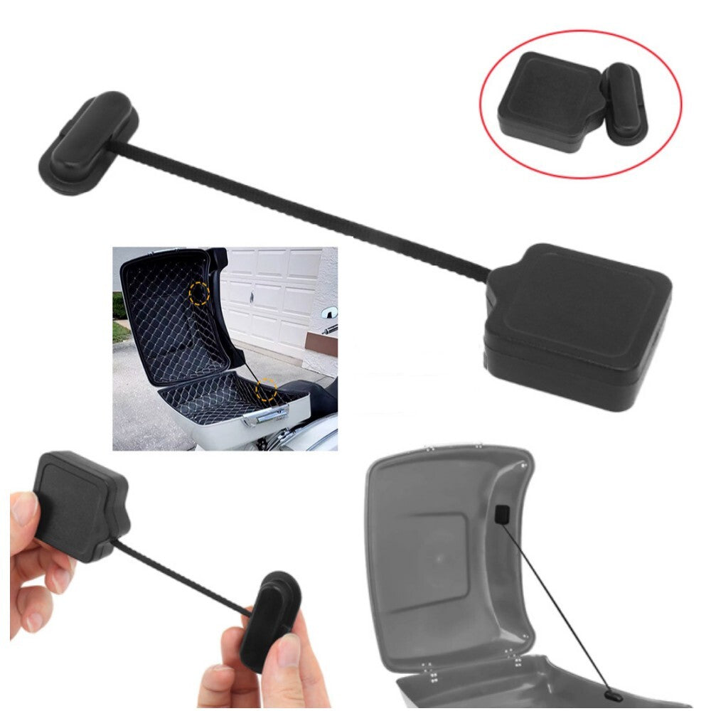 Black Pack Trunk Lid Tether for Harley Touring Road Street Glide 14-23 Tri Glide