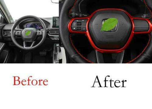 Matte Red Interior Steering Wheel Button Cover Trim for Honda New for Civic 11th2022