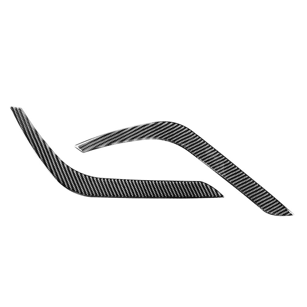 Fit for Toyota Tundra 14-21 Headlight Eyelids Eyebrow Cover Trim Carbon Fiber Black