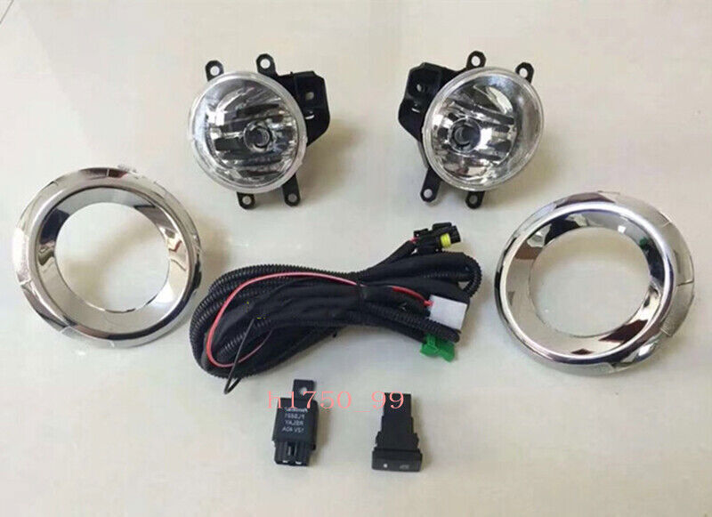 for TOYOTA Prado LC150 FJ150 2014-17 Chrome Front Fog Light Lamp Refit Set Trim