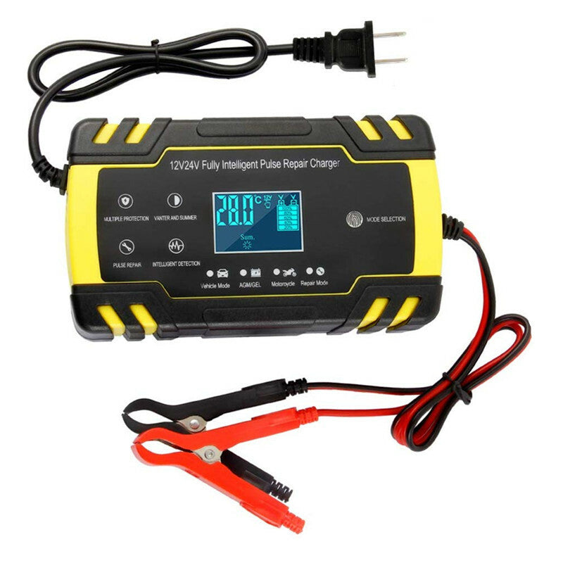Motocycle Battery Charger Intelligent Pulse Repair LCD Display Charging Device