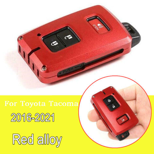 Accessories Red Alloy Fit for Toyota Tacoma 2016-21 Case Cover Car Key Holder