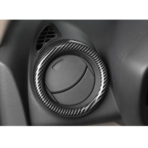 Carbon Fiber ABS Side Vent Frame Ring Trim Cover 2X for Toyota RAV4 2006-2012