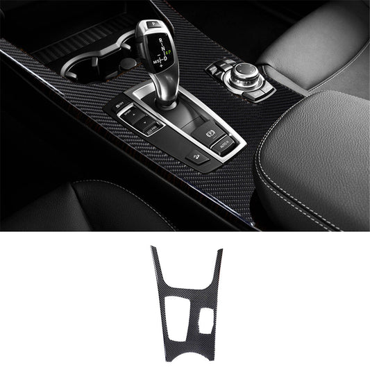 Carbon fiber center console panel bezel for BMW X3 F25 X4 F26 2011-2017