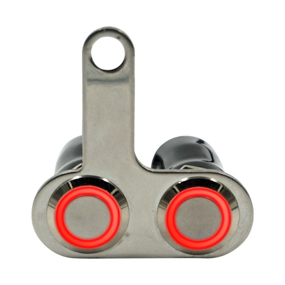 Universal Motorcycle Switch ON+OFF Handlebar Mount Push Button 12V Red LED Light