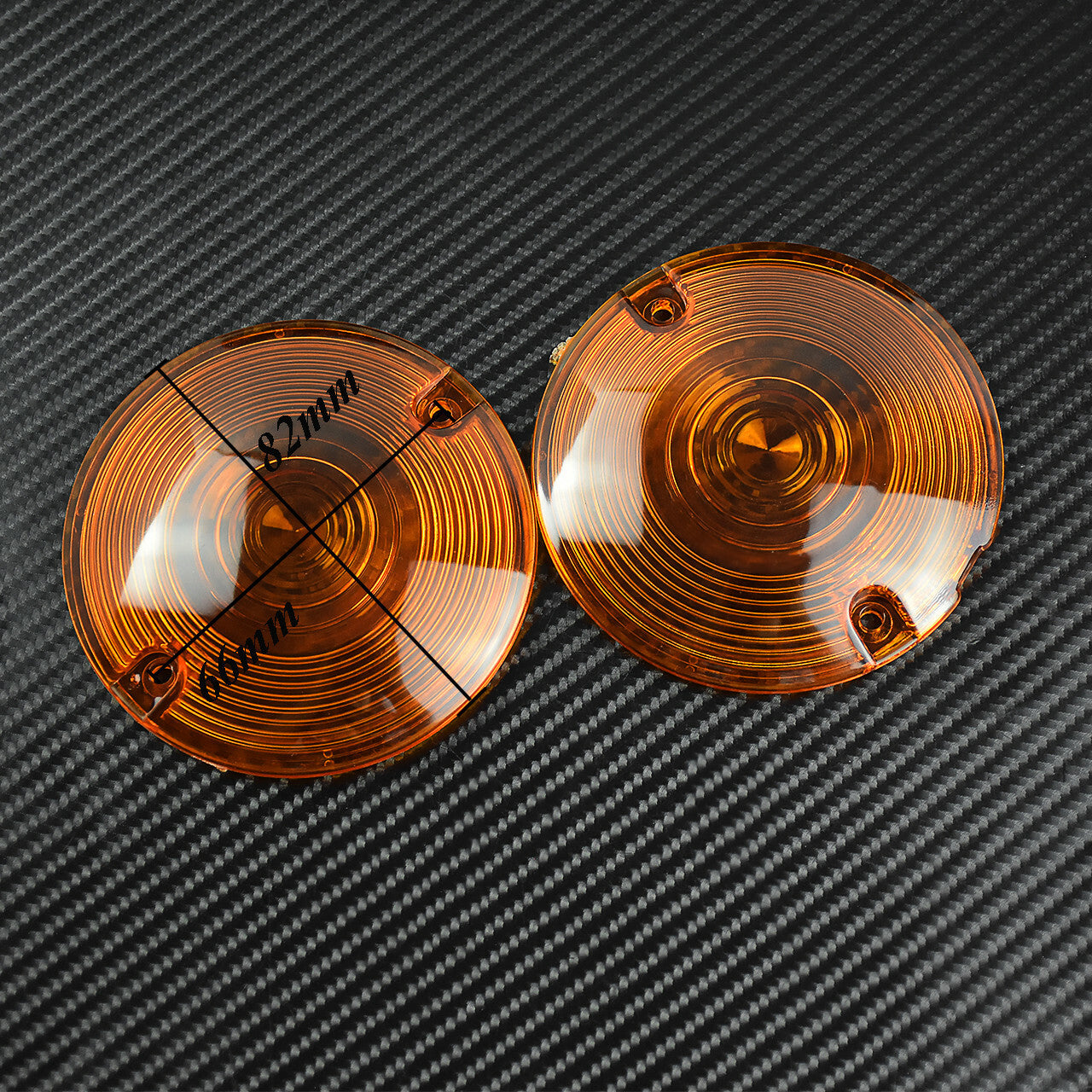 Turn Signal Lens Orange Cover w/ 4 pcs Bulbs Fit for Harley Touring Softail Dyna