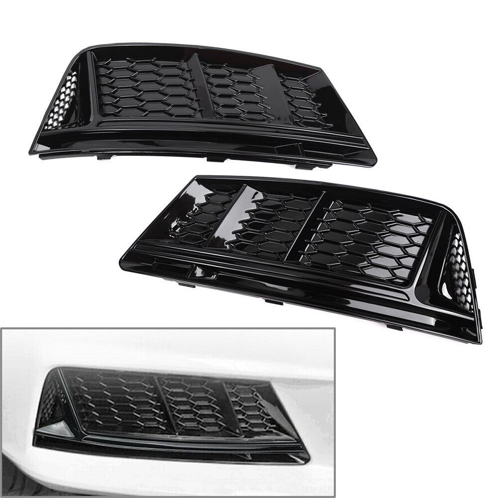Front Bumper Lower Grill Fog Light Grille for Audi A4 B9 2016-2018