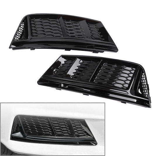 Front Bumper Lower Grill Fog Light Grille for Audi A4 B9 2016-2018