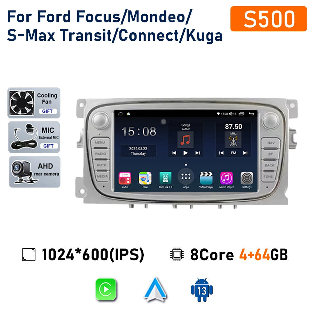 for Ford Focus 2 Mondeo S-MAX Android Carplay Car Radio 4G GPS Multimedia Screen