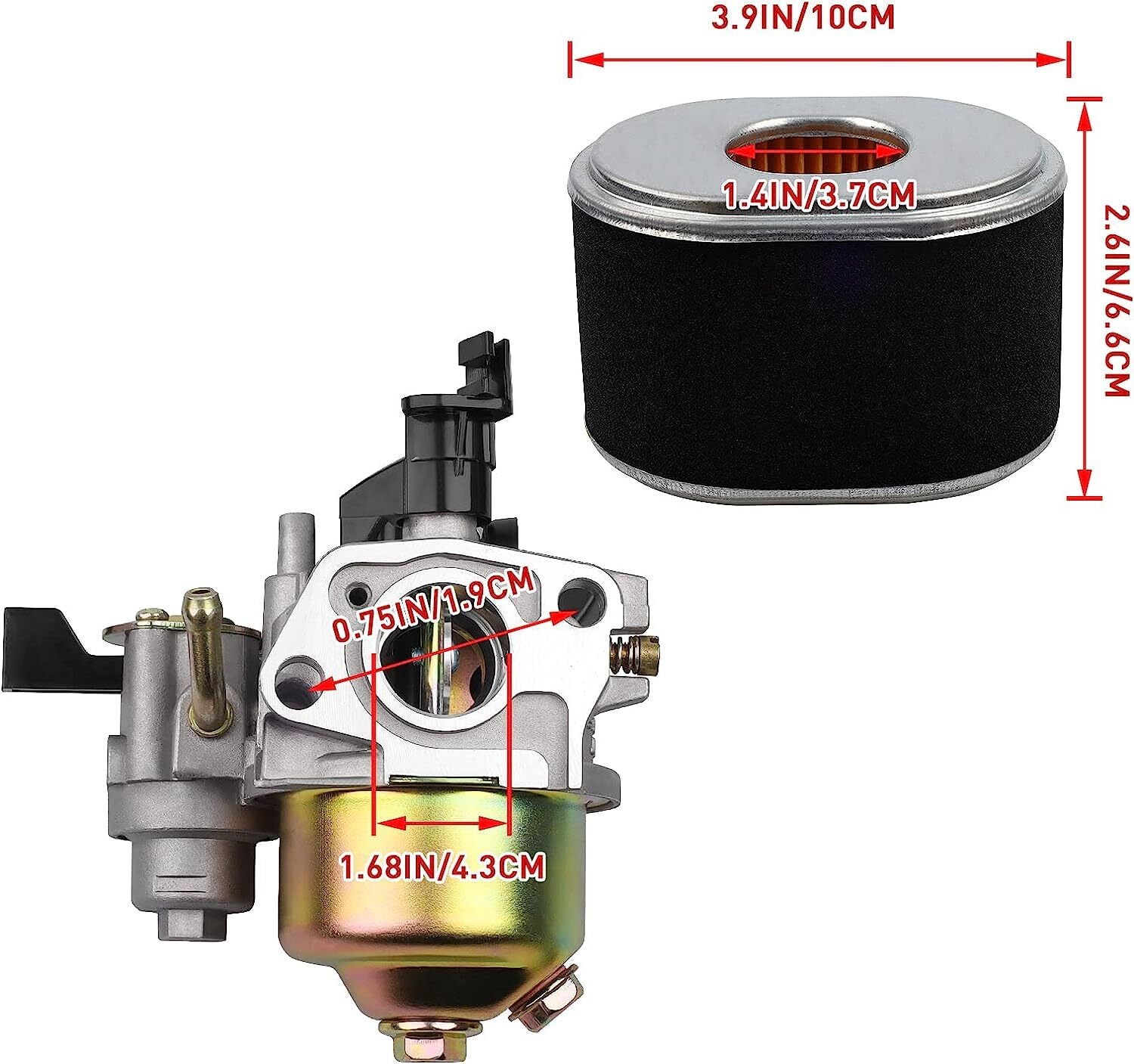 Carburetor for Honda GX140 GX168 GX200 5.5HP 6.5HP Engine Carb 16100-ZH8-W61