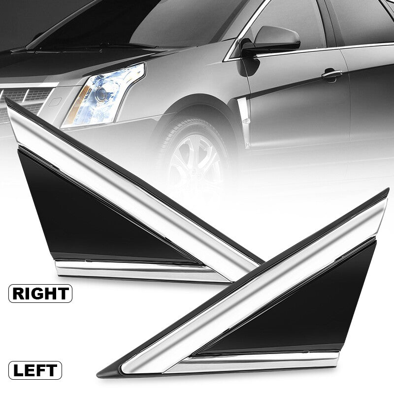for Cadillac SRX 2010-2016 Pair Front Mirror Corner Triangle Molding Fender