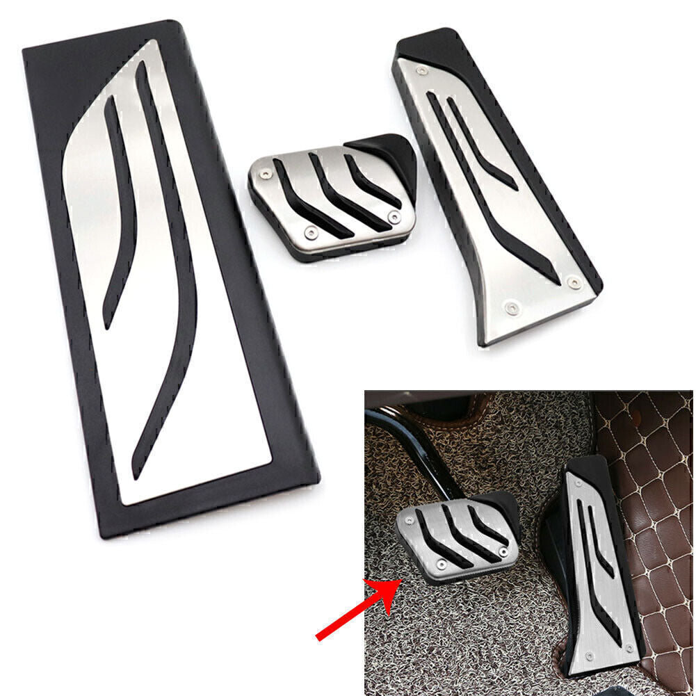 3Pcs Car Foot Gas Fuel Brake Pedals Cover Kit Fit for BMW X3 X4 2018-2020 2019 LHD