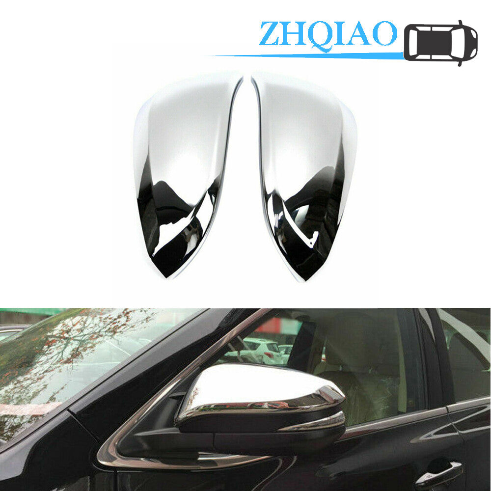 2PCS ABS Chrome Rear View Side Mirror Cover Trim Fit for Toyota Highlander 2014-2019