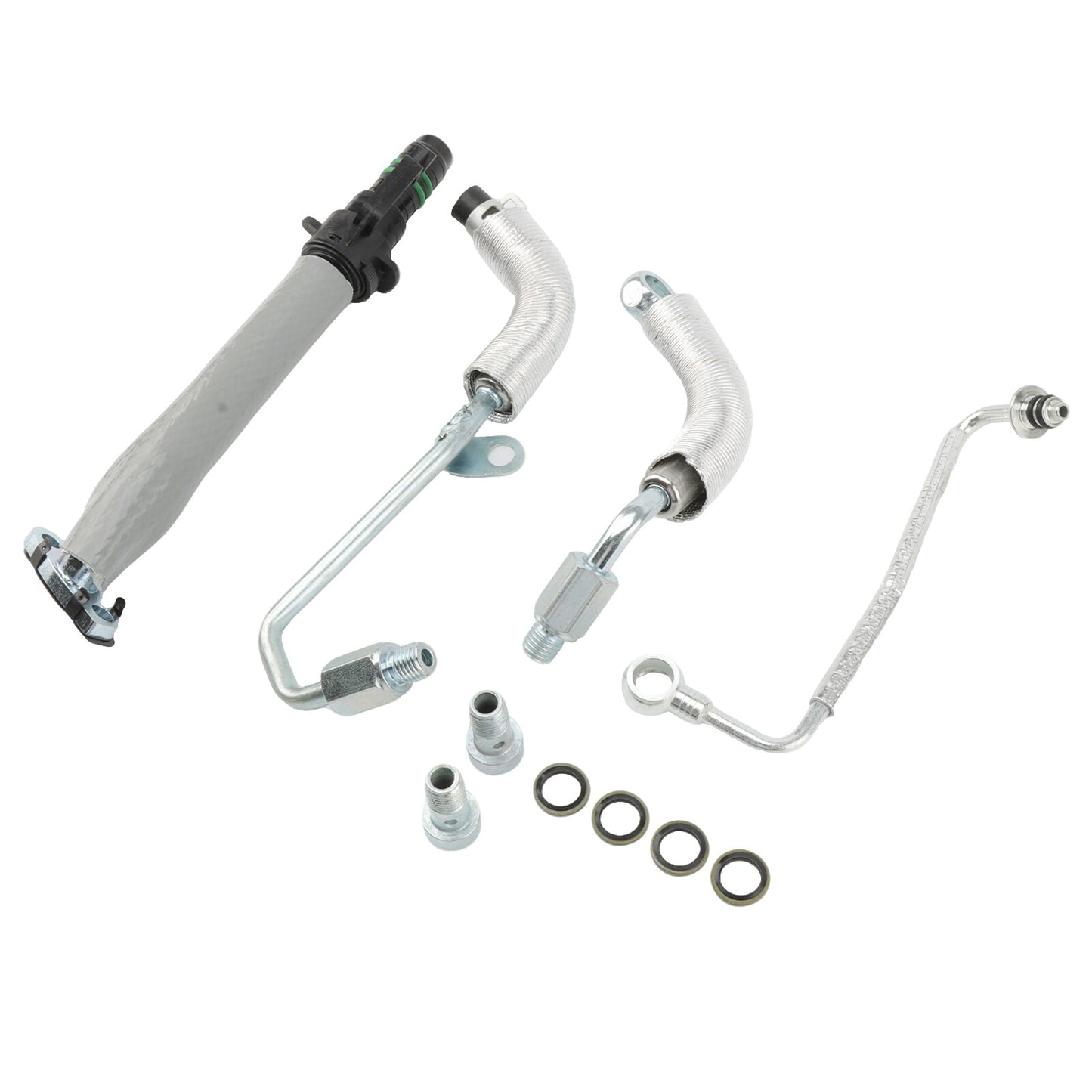 4¡Á For Turbo Oil Return Drain Oil Feed Pipe Kit for Chevy for Cruze Sonic 1.4L 25198546
