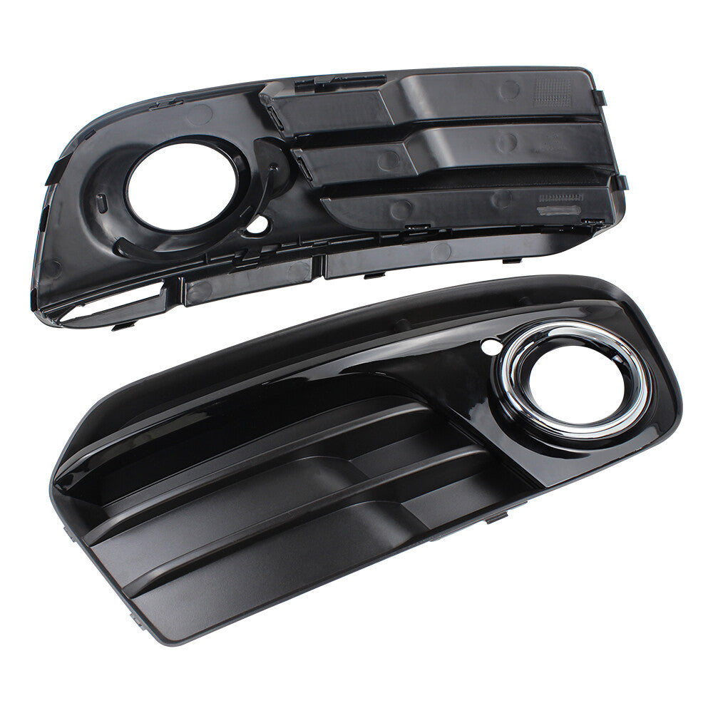 One pair of front left + right anti-collision fog light cover grilles for Audi Q5 13-2017